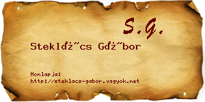 Steklács Gábor névjegykártya