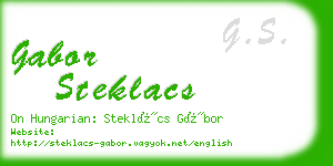 gabor steklacs business card